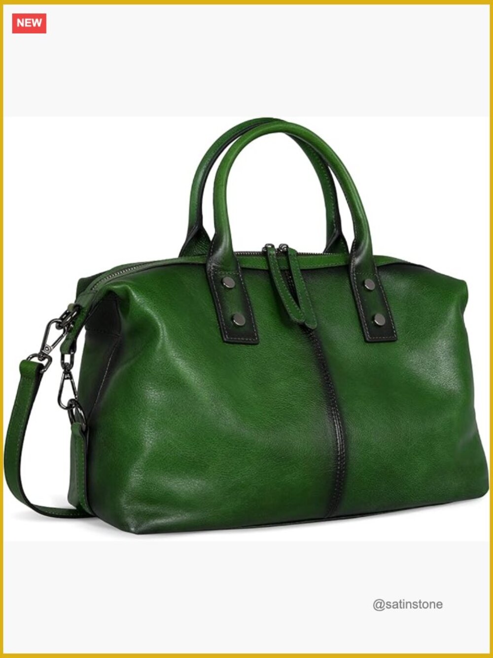 Genuine Leather Satchel Tote Bag Top Handle Handbag Designer Shoulder Bag Large